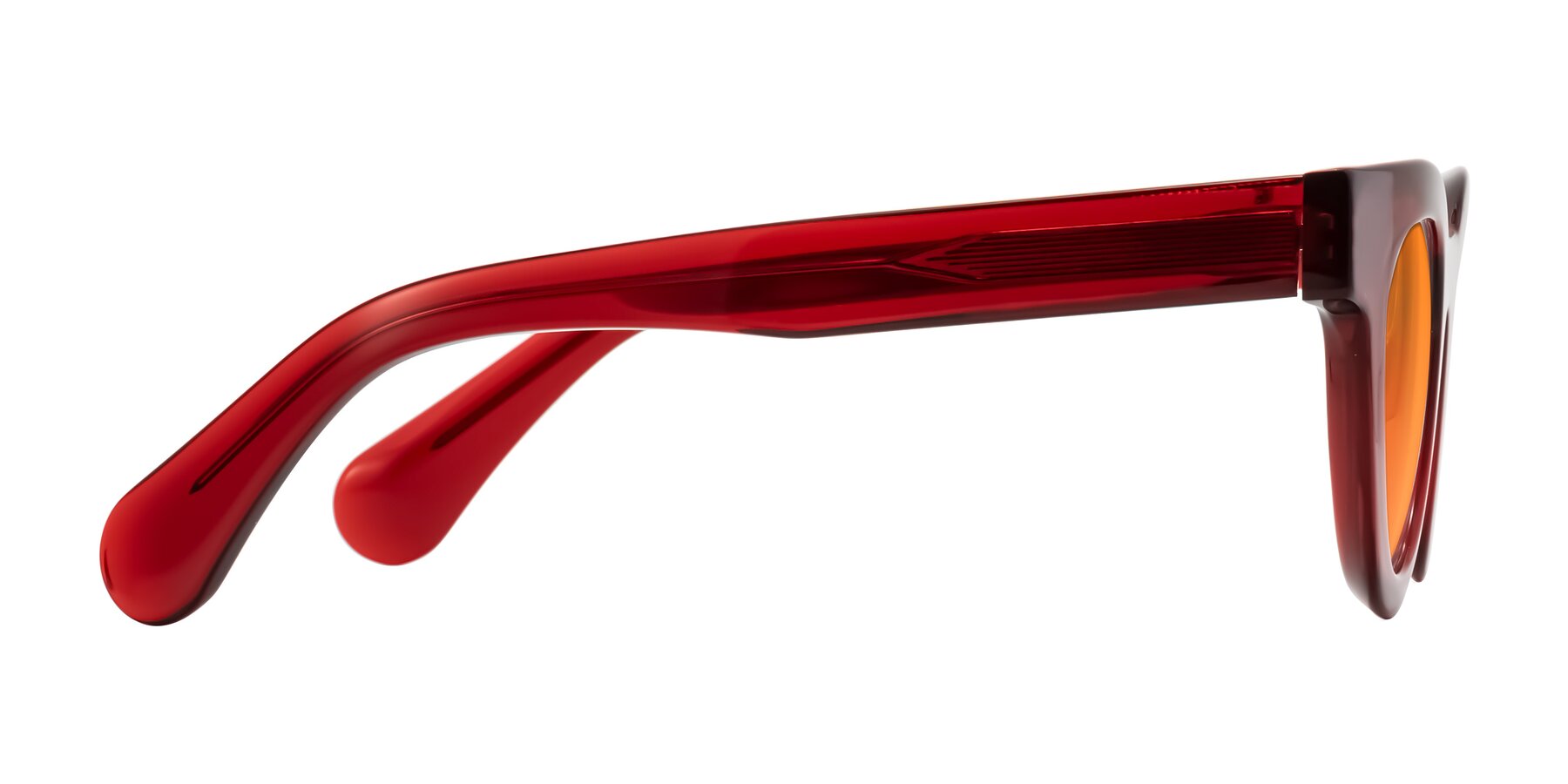 Side of Embracing in Wine with Orange Tinted Lenses