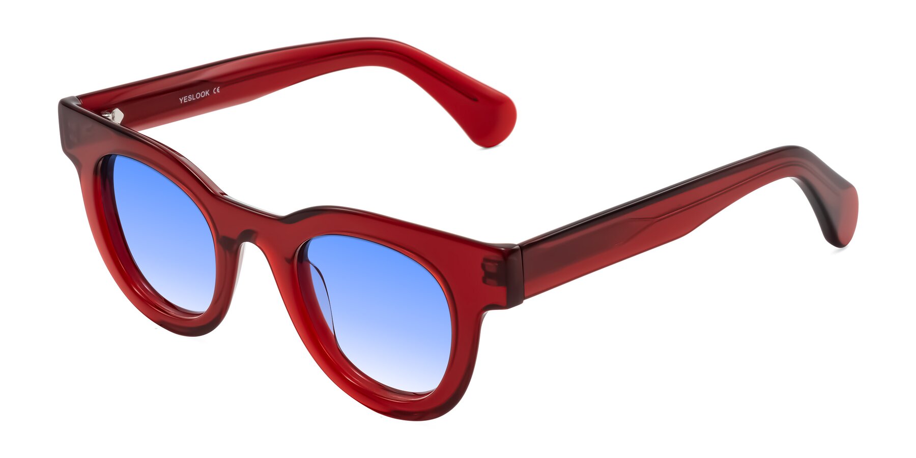 Angle of Embracing in Wine with Blue Gradient Lenses