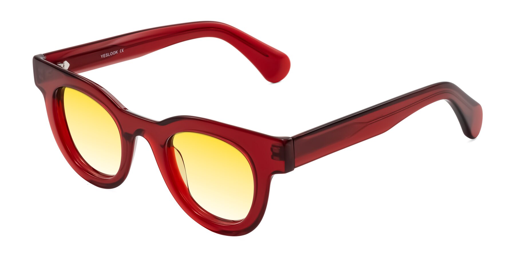 Angle of Embracing in Wine with Yellow Gradient Lenses