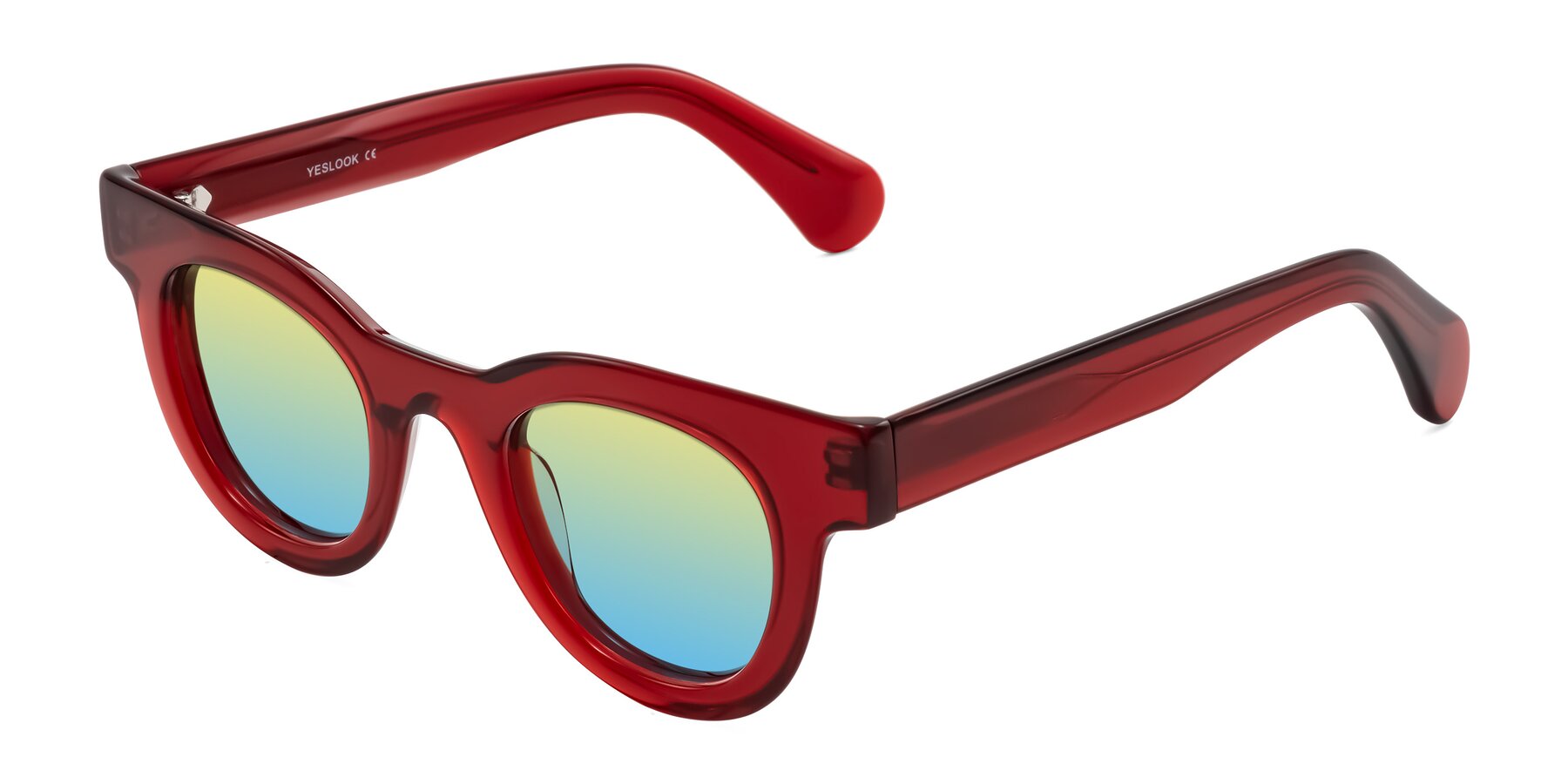 Angle of Embracing in Wine with Yellow / Blue Gradient Lenses