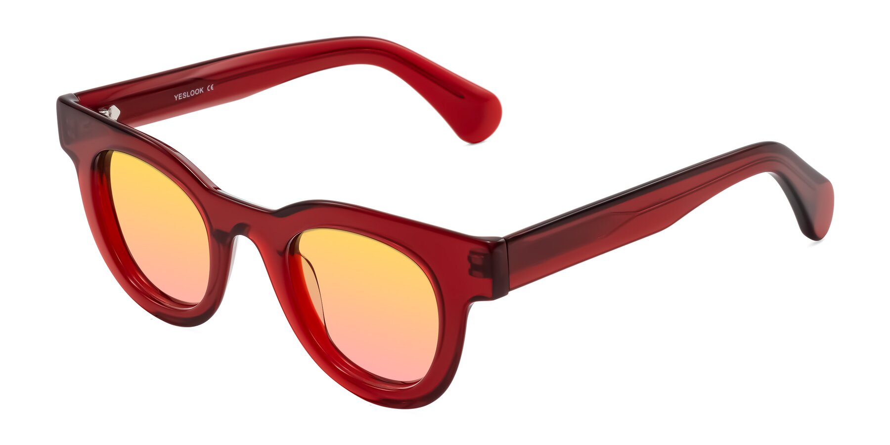 Angle of Embracing in Wine with Yellow / Pink Gradient Lenses