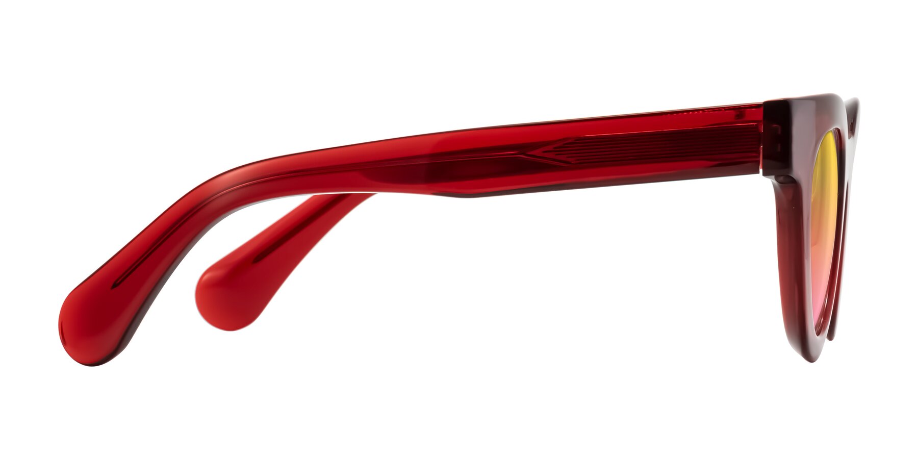 Side of Embracing in Wine with Yellow / Pink Gradient Lenses