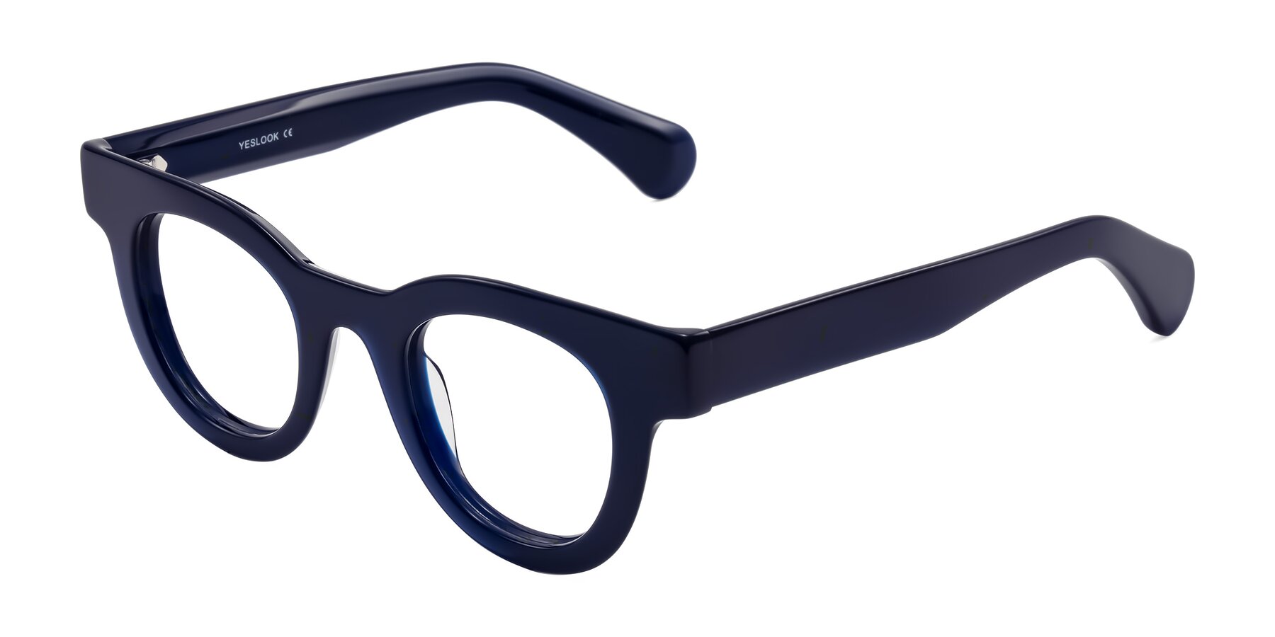 Angle of Embracing in Dark Navy with Clear Eyeglass Lenses
