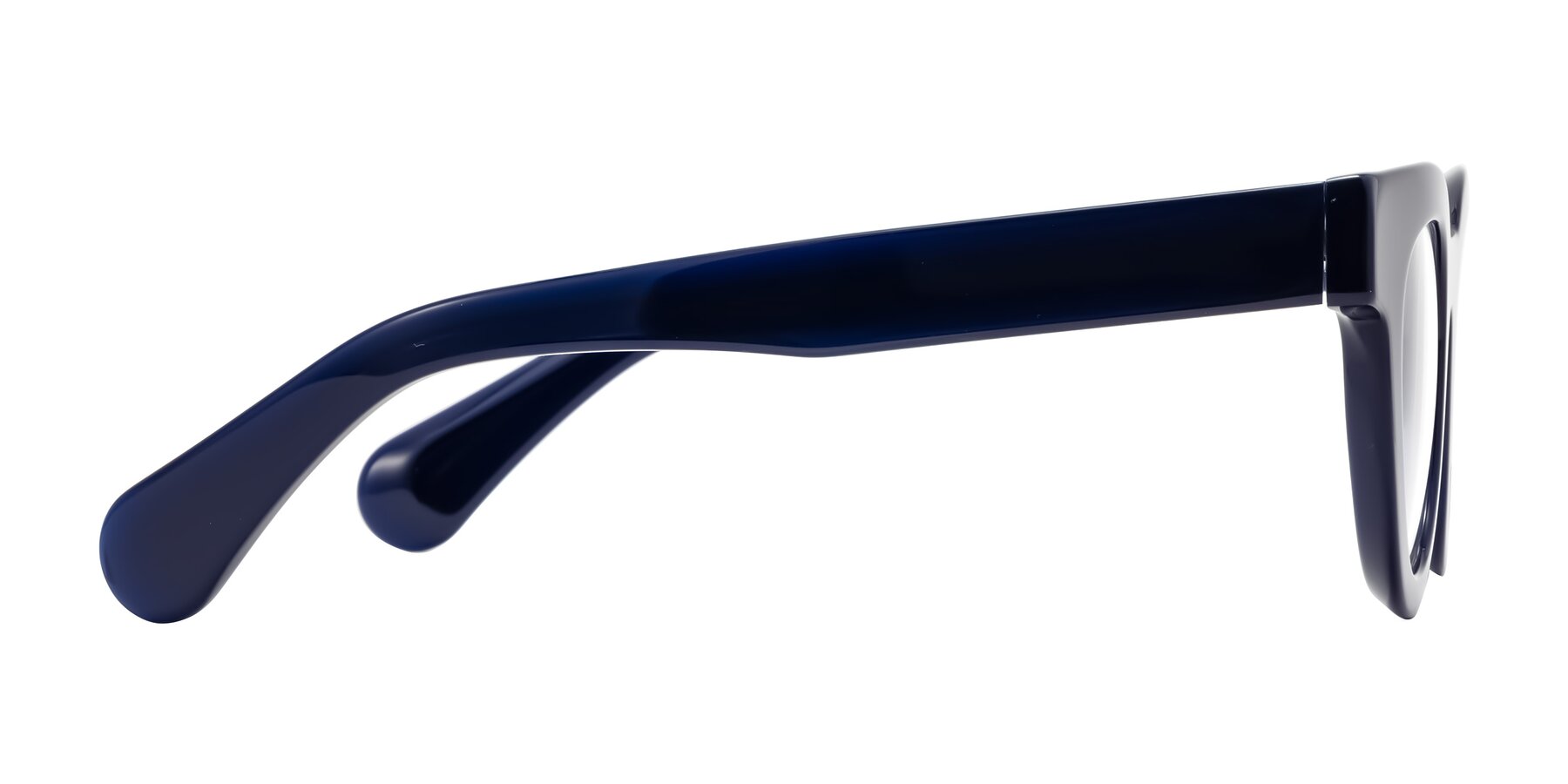 Side of Embracing in Dark Navy with Clear Eyeglass Lenses