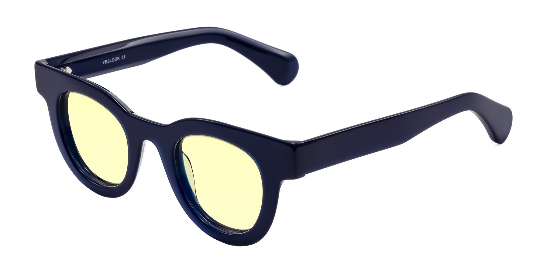Angle of Embracing in Dark Navy with Light Yellow Tinted Lenses