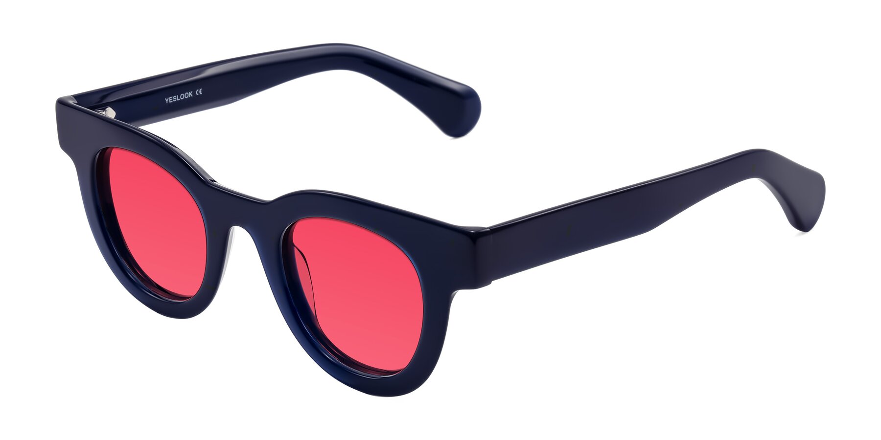Angle of Embracing in Dark Navy with Red Tinted Lenses