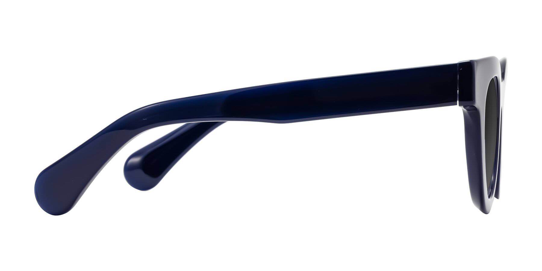 Side of Embracing in Dark Navy with Gray Tinted Lenses