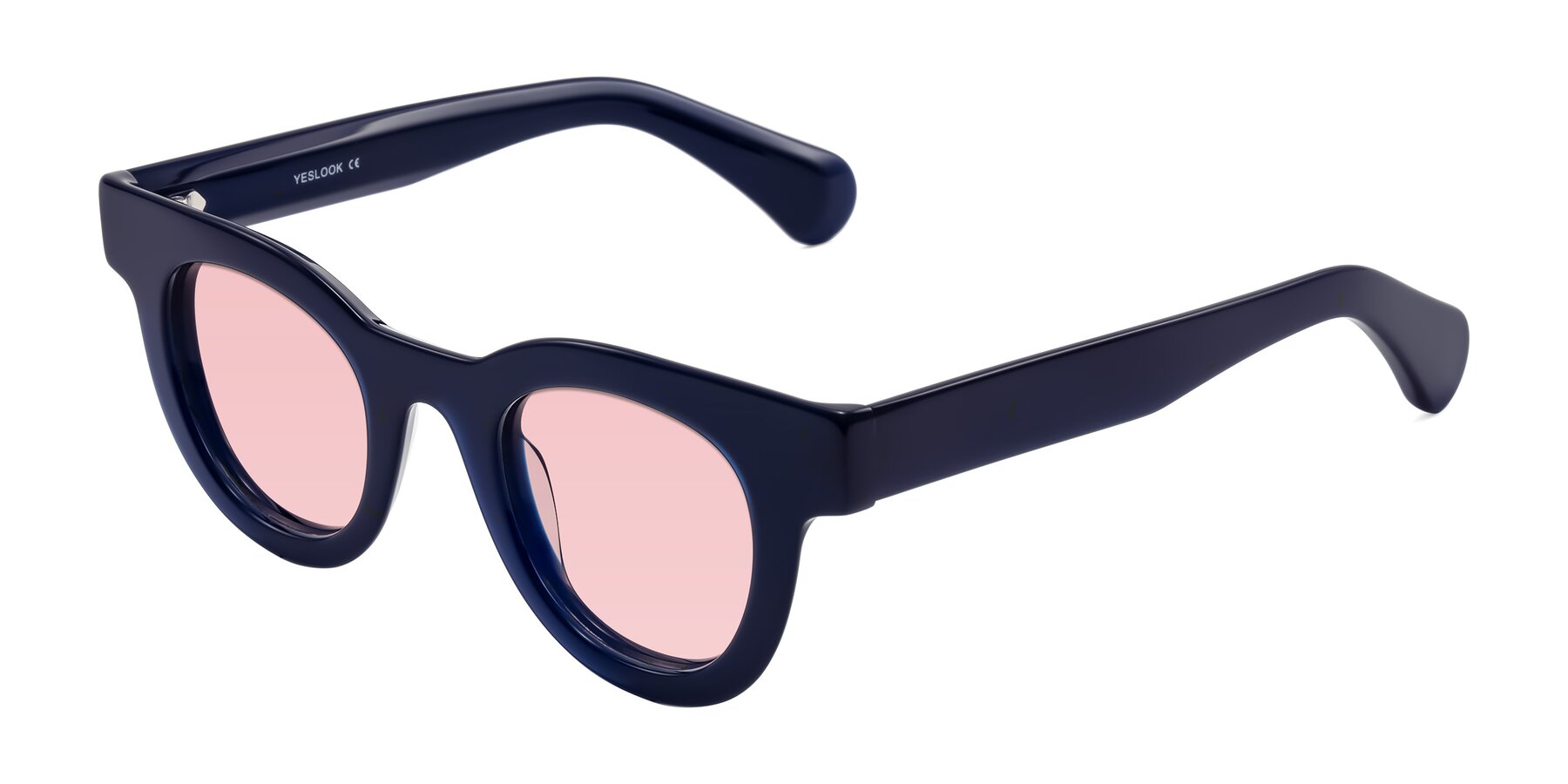 Angle of Embracing in Dark Navy with Light Garnet Tinted Lenses