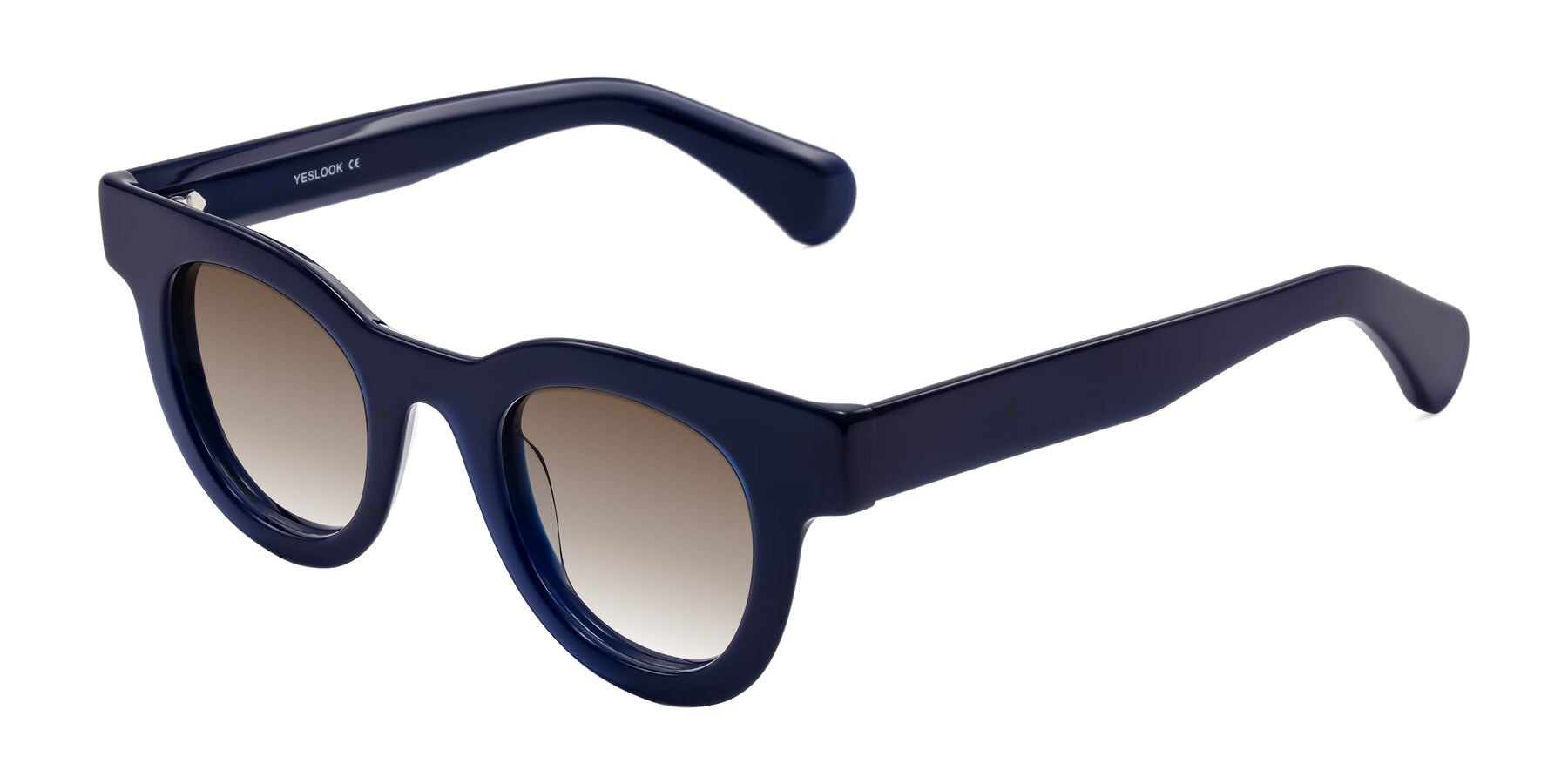 Angle of Embracing in Dark Navy with Brown Gradient Lenses