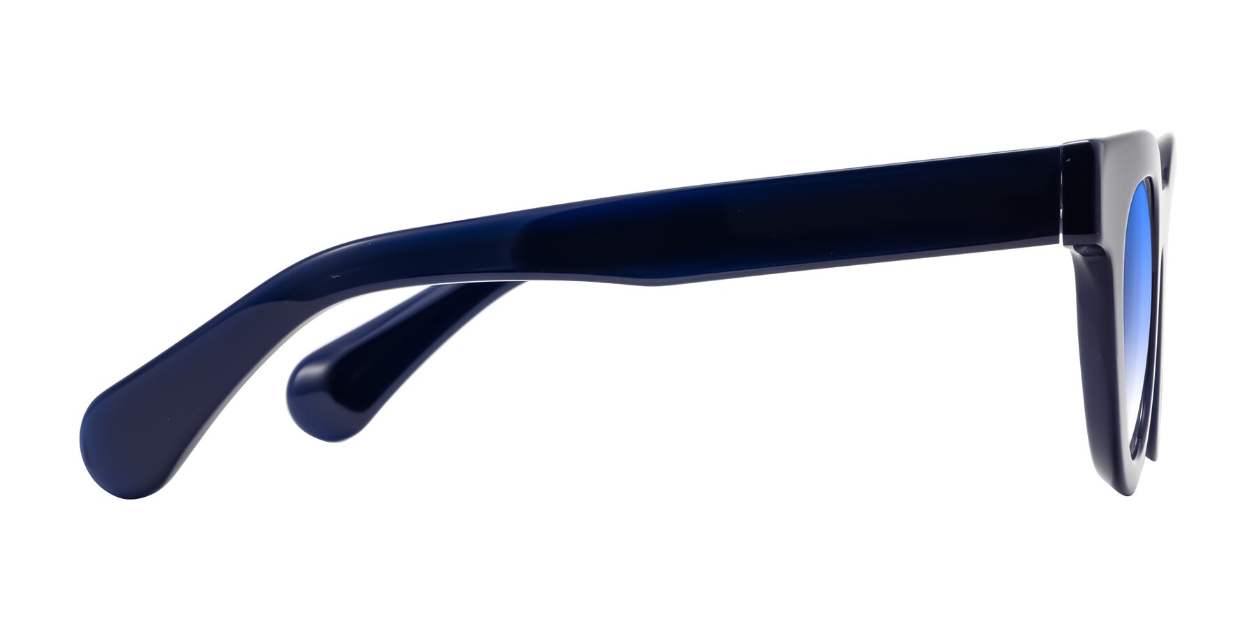 Side of Embracing in Dark Navy with Blue Gradient Lenses