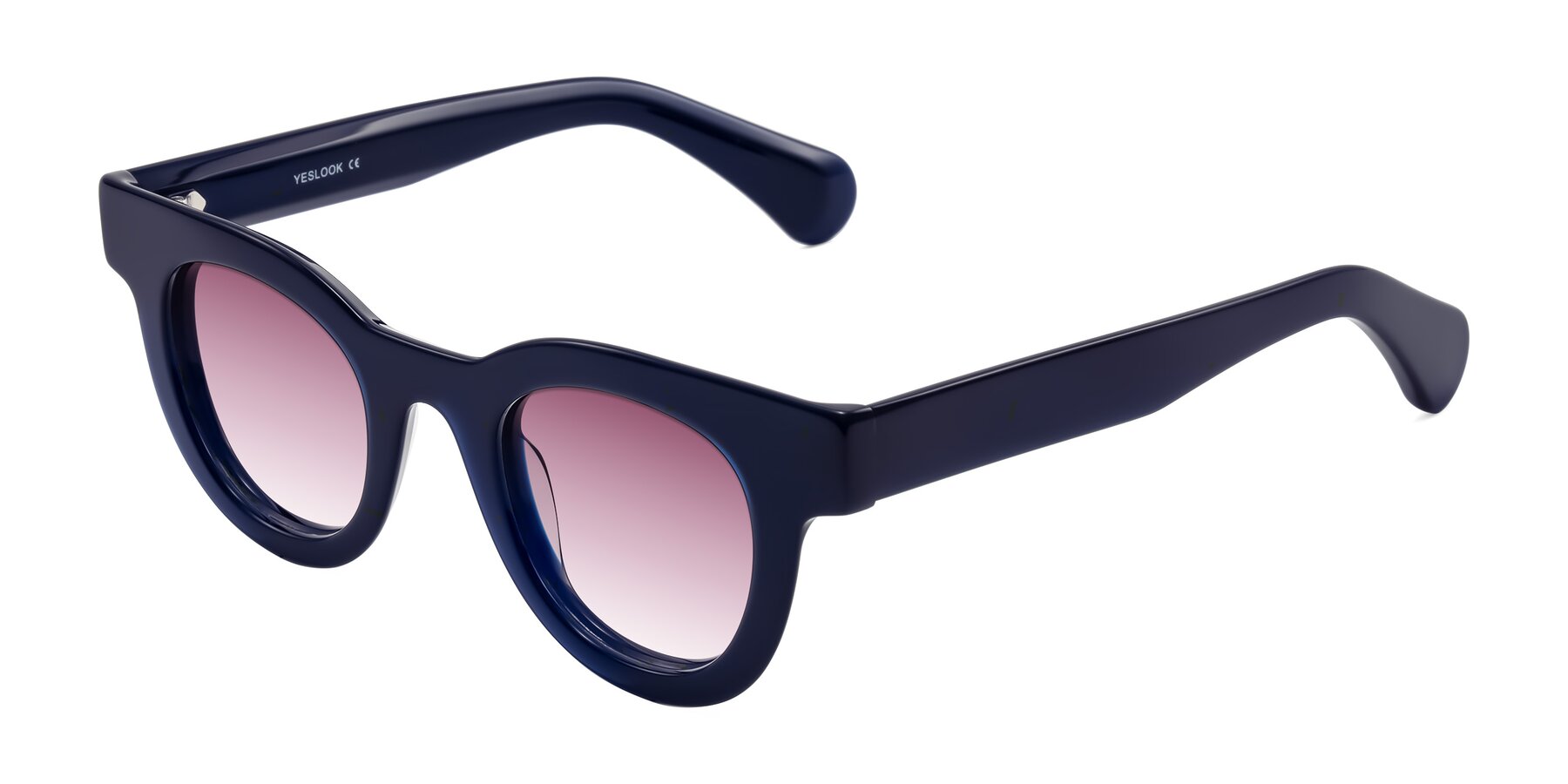 Angle of Embracing in Dark Navy with Wine Gradient Lenses