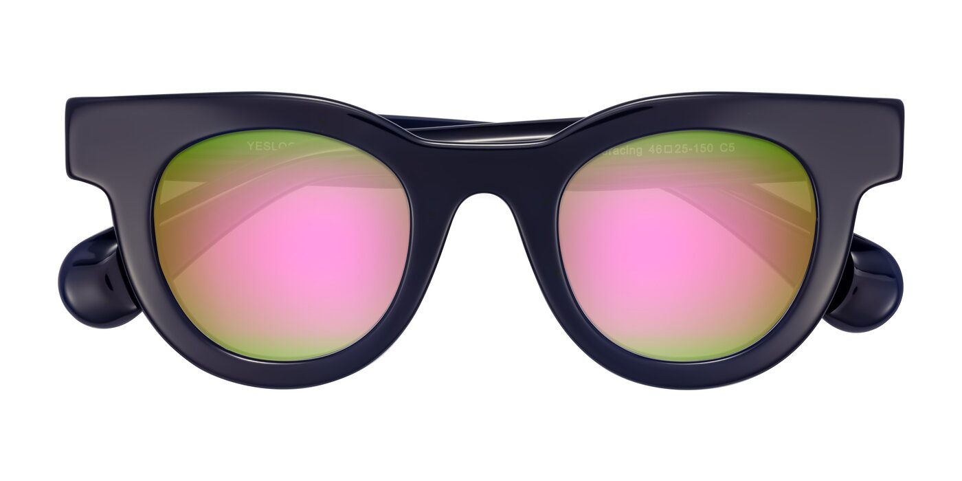 Embracing - Dark Navy Flash Mirrored Sunglasses