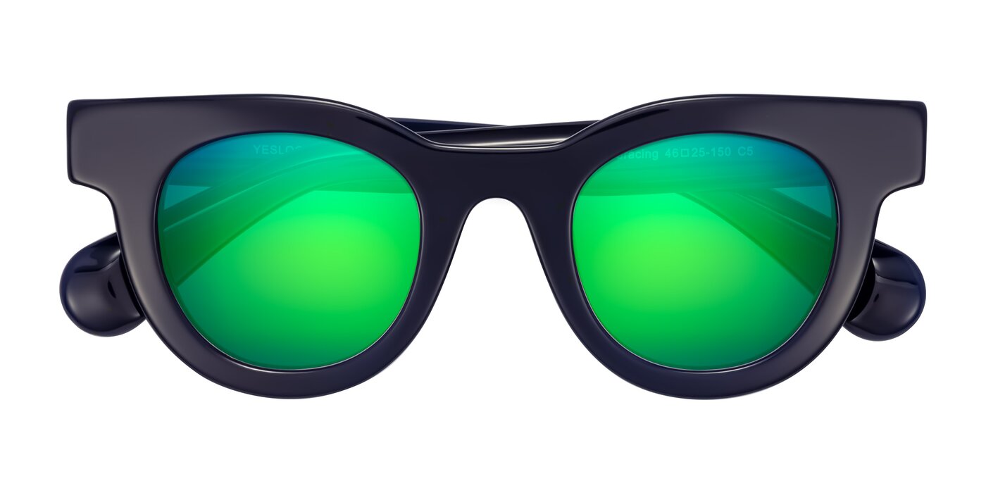 Embracing - Dark Navy Flash Mirrored Sunglasses