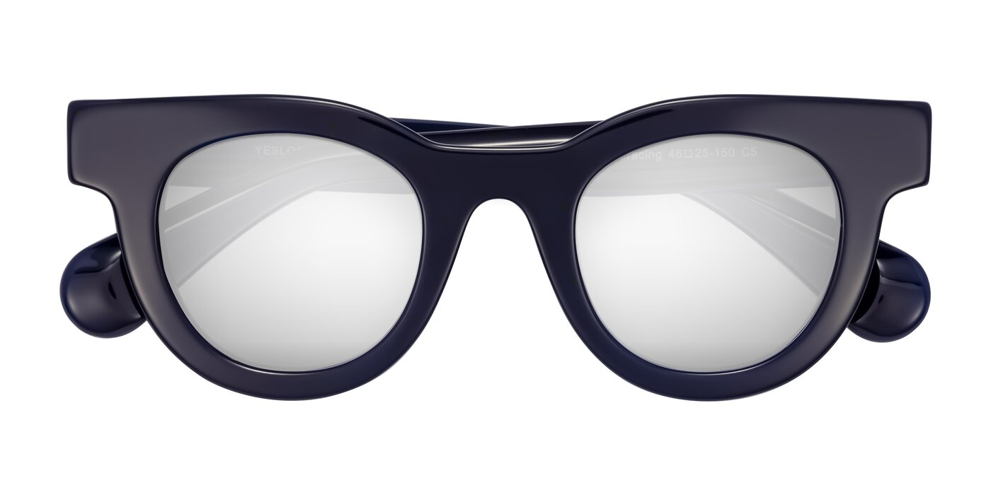 Embracing - Dark Navy Flash Mirrored Sunglasses