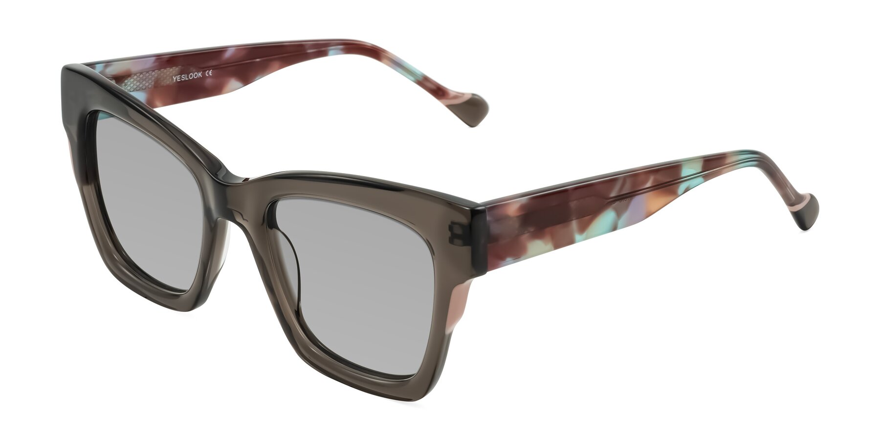 Angle of Yatole in Gray/Floral with Light Gray Tinted Lenses