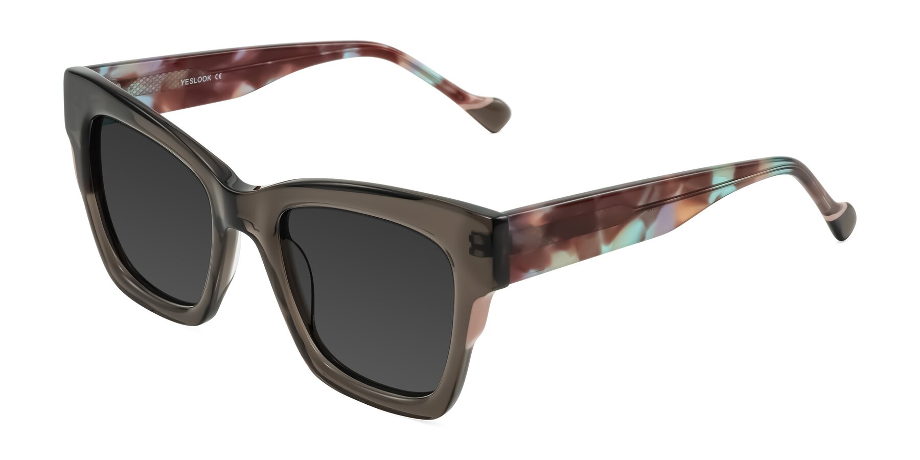 Angle of Yatole in Gray/Floral with Gray Tinted Lenses