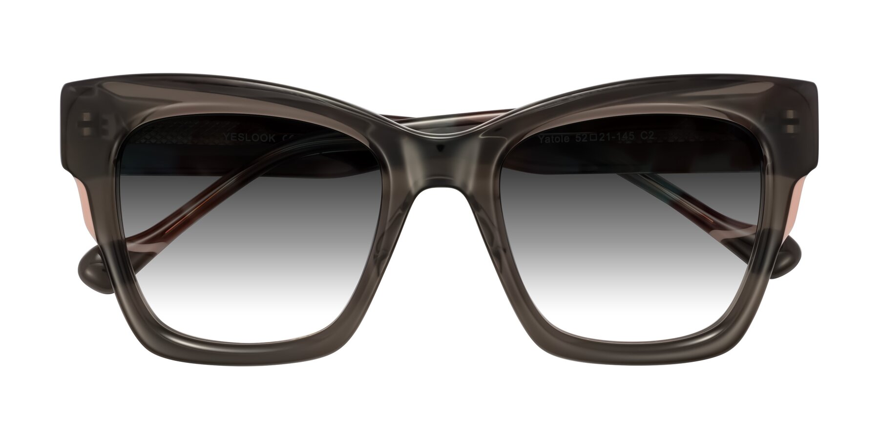 Folded Front of Yatole in Gray/Floral with Gray Gradient Lenses