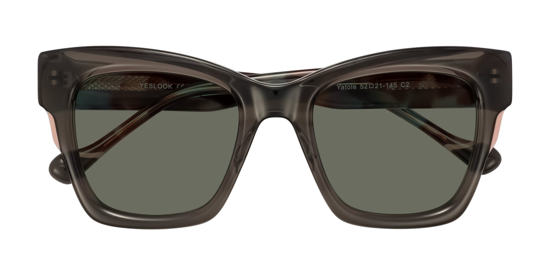 Folded Front of Yatole in Gray/Floral with Gray Polarized Lenses