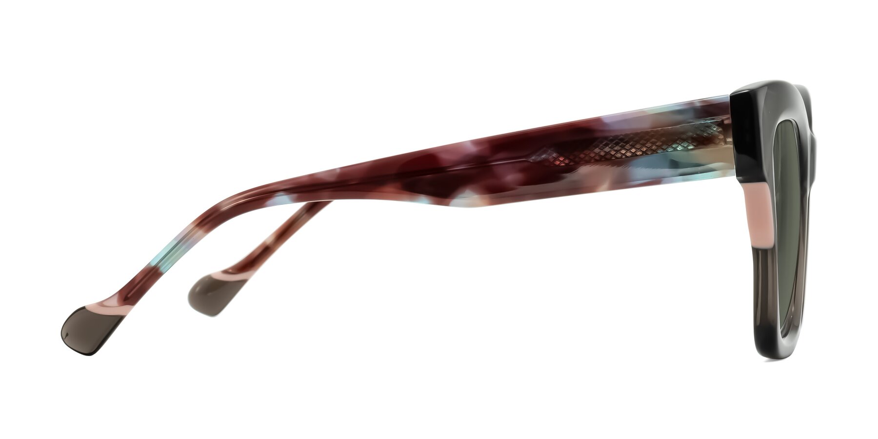 Side of Yatole in Gray/Floral with Gray Polarized Lenses