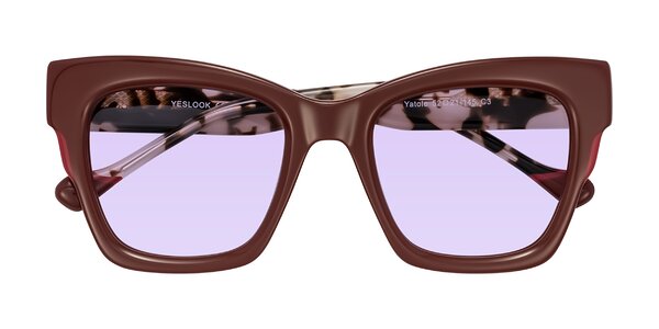 Front of Yatole in Maroon/Ivory Tortoise
