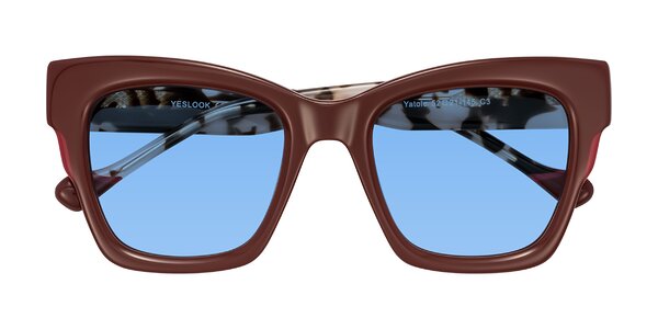 Front of Yatole in Maroon/Ivory Tortoise