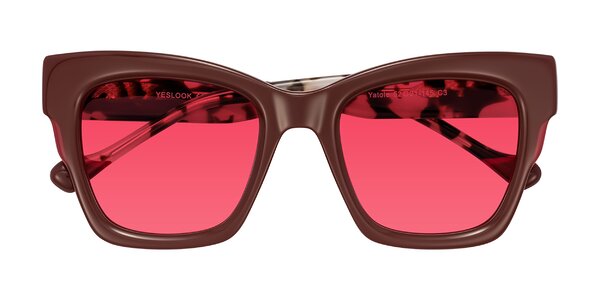Front of Yatole in Maroon/Ivory Tortoise