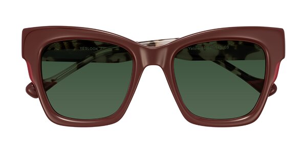 Front of Yatole in Maroon/Ivory Tortoise