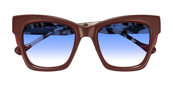 Front of Yatole in Maroon/Ivory Tortoise