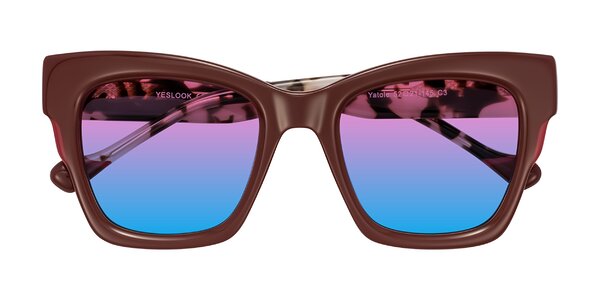 Front of Yatole in Maroon/Ivory Tortoise