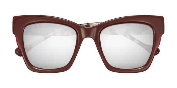 Front of Yatole in Maroon/Ivory Tortoise