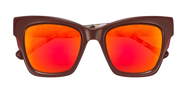 Front of Yatole in Maroon/Ivory Tortoise