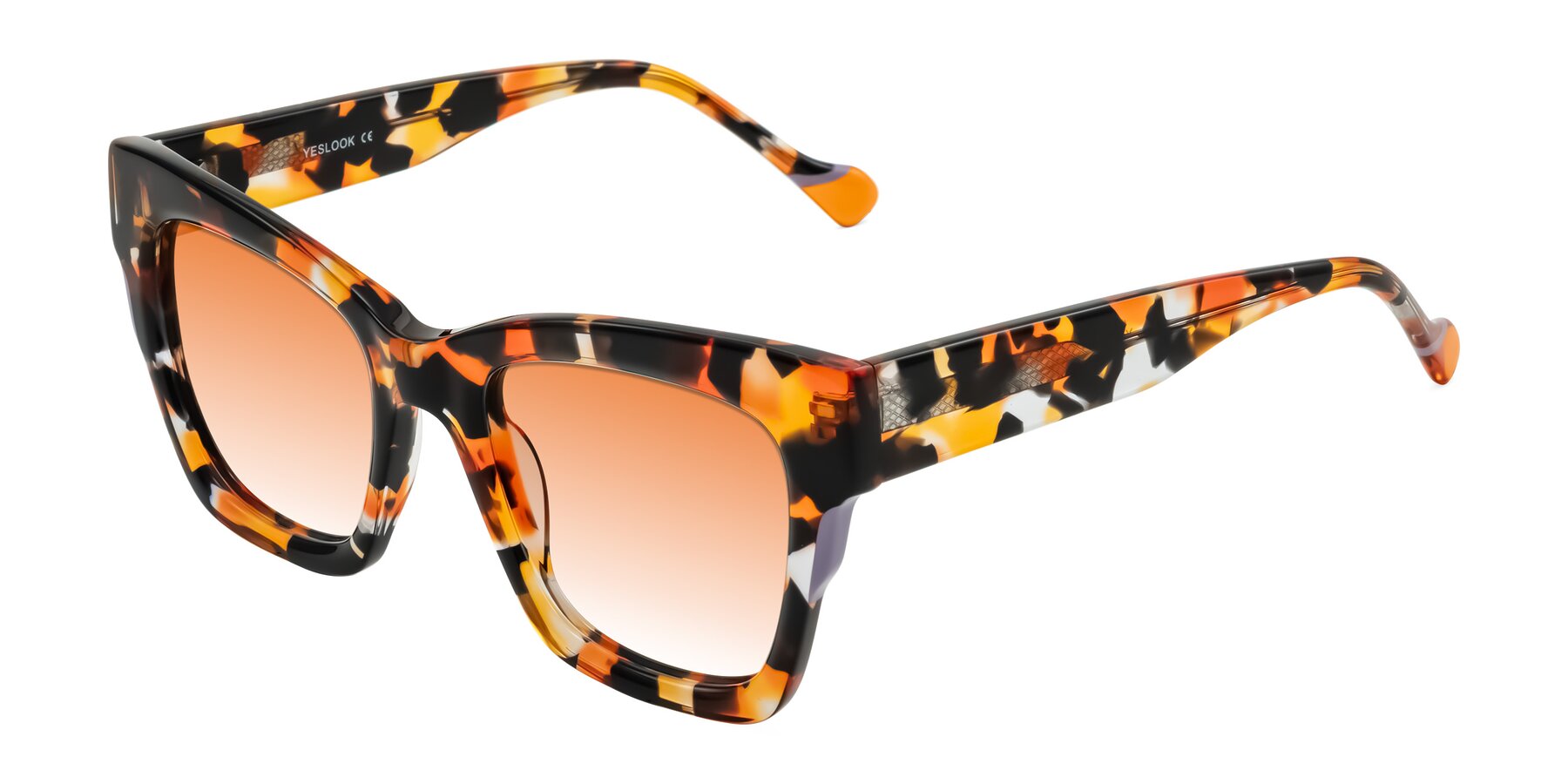 Angle of Yatole in Orange Tortoise with Orange Gradient Lenses
