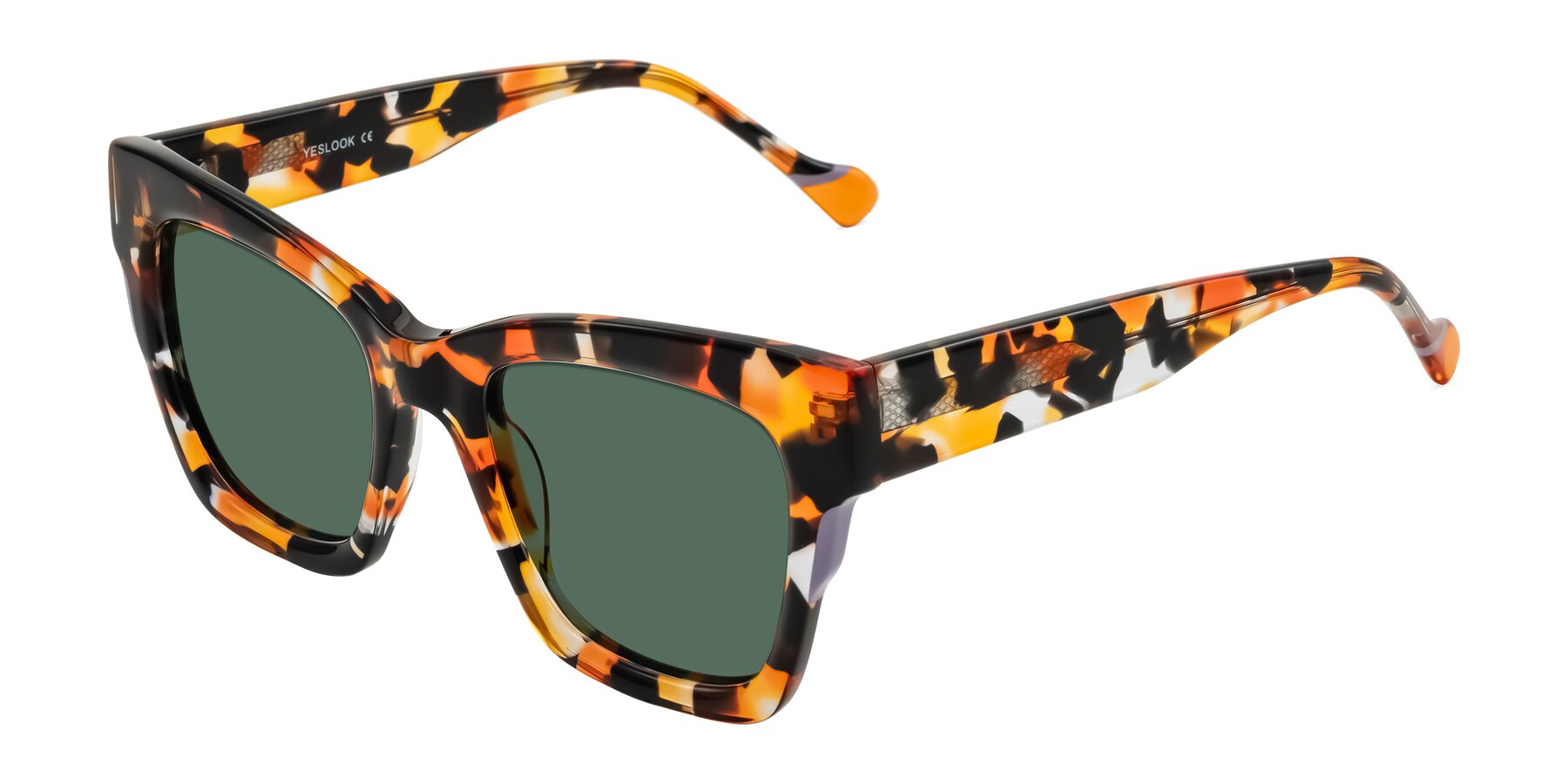 Angle of Yatole in Orange Tortoise with Green Polarized Lenses