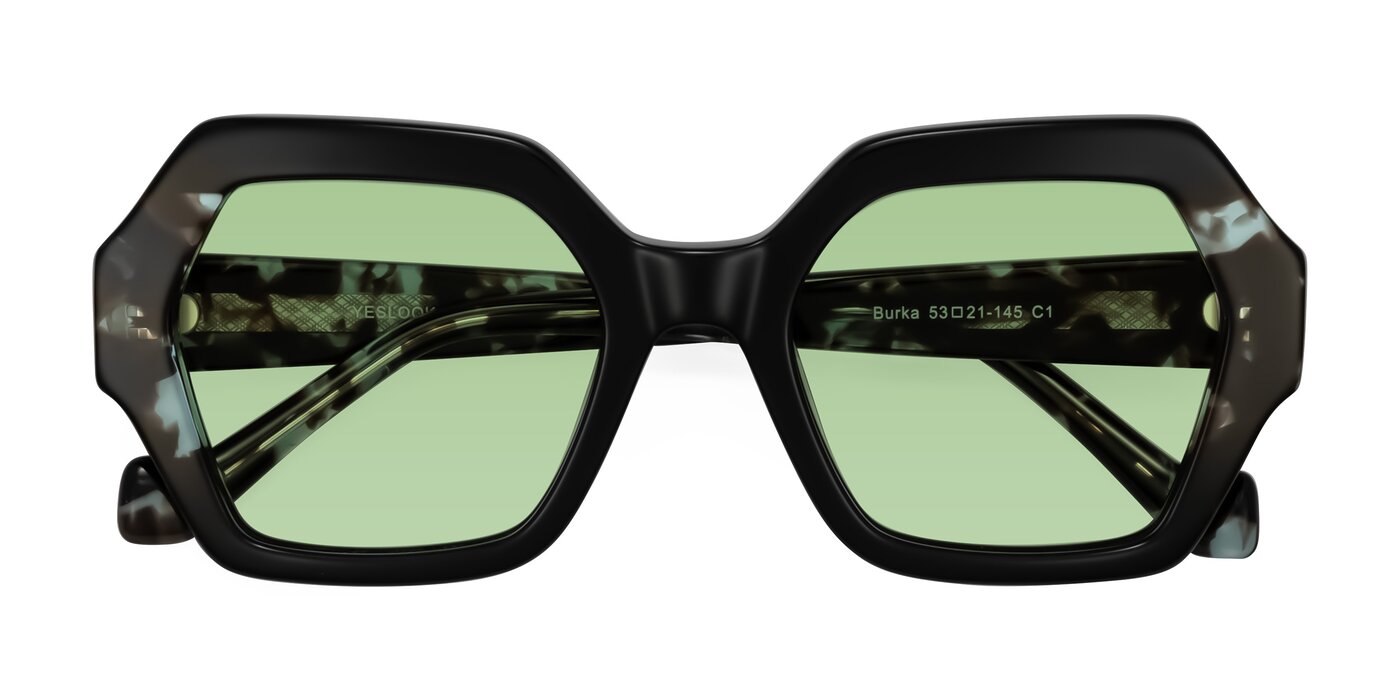 Burka - Black/Teal Tortoise Tinted Sunglasses
