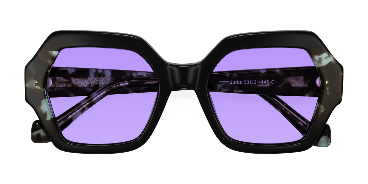 Burka - Black/Teal Tortoise Tinted Sunglasses