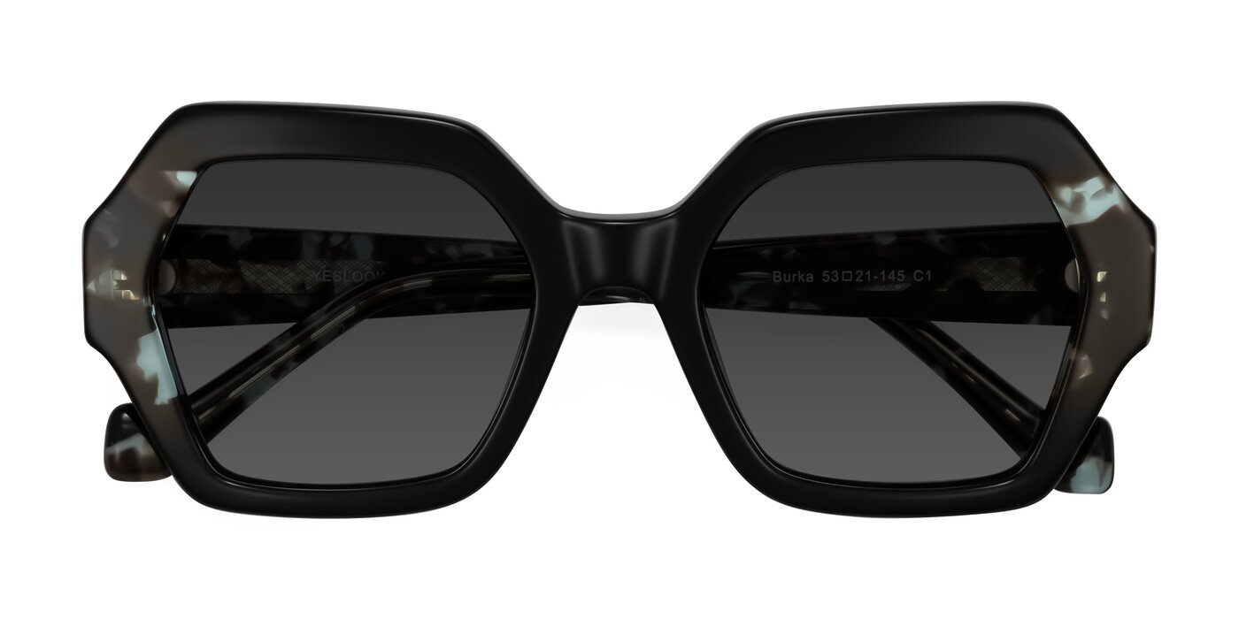 Burka - Black/Teal Tortoise Tinted Sunglasses