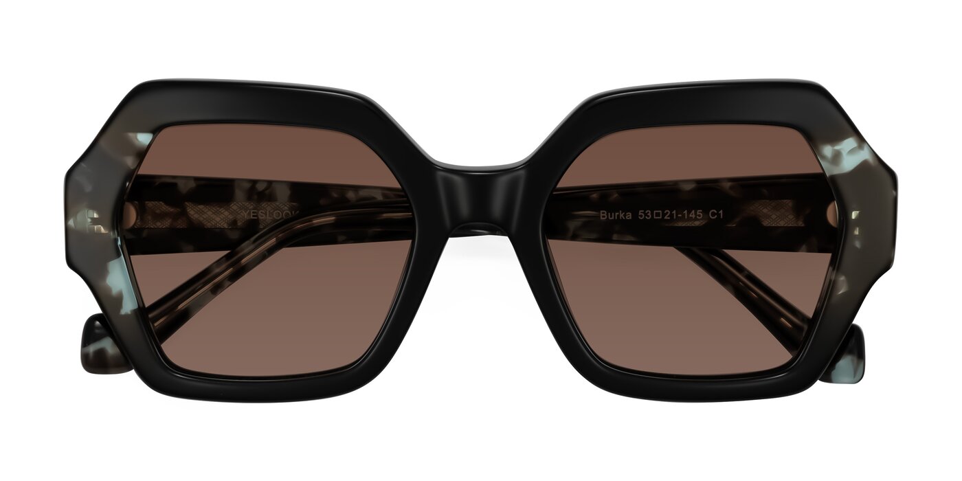 Burka - Black/Teal Tortoise Tinted Sunglasses