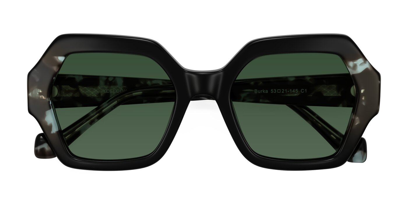 Burka - Black/Teal Tortoise Tinted Sunglasses