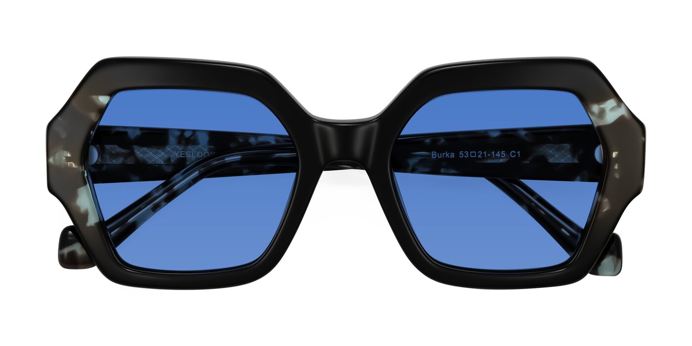 Burka - Black/Teal Tortoise Tinted Sunglasses