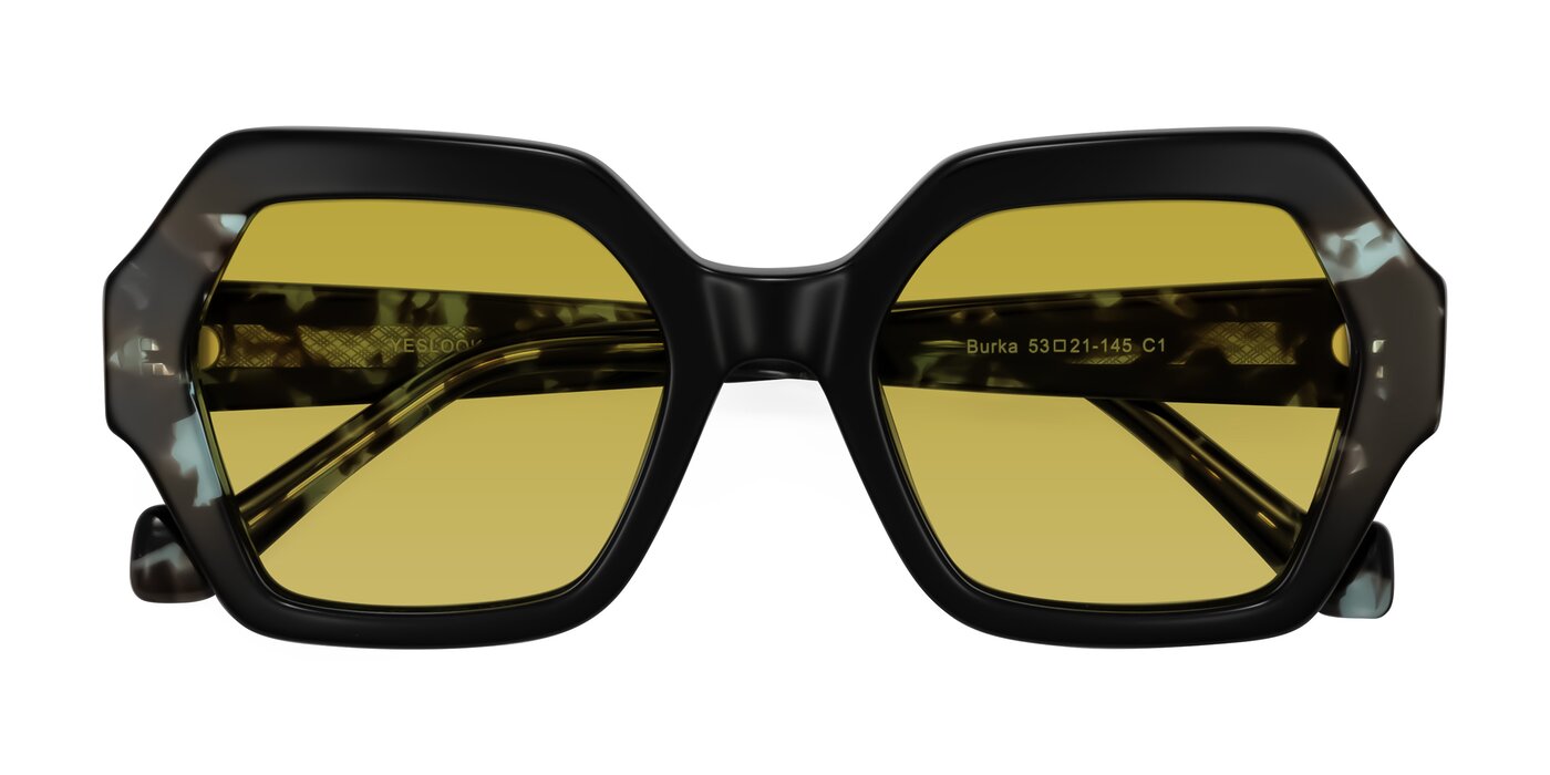 Burka - Black/Teal Tortoise Tinted Sunglasses
