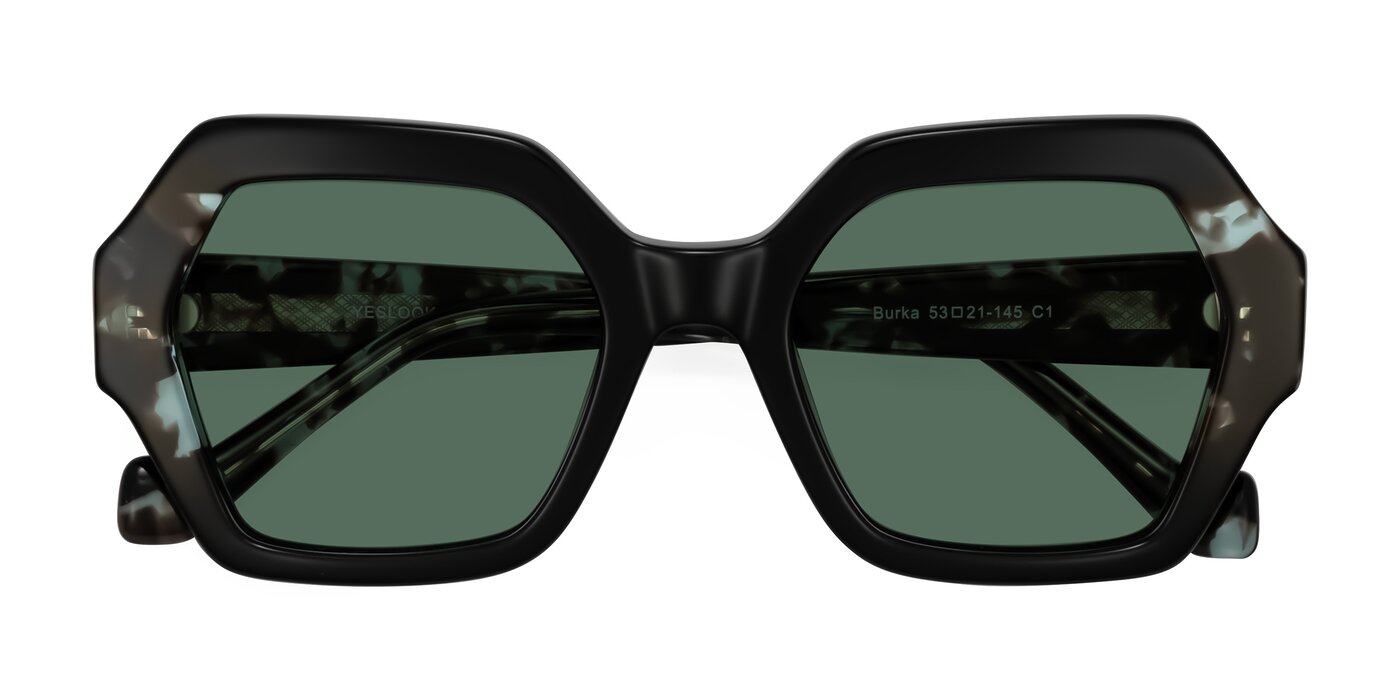 Burka - Black/Teal Tortoise Polarized Sunglasses