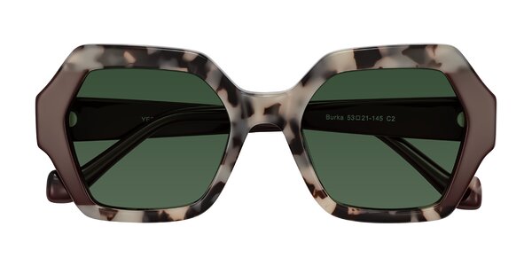 Front of Burka in Ivory Tortoise/Chocolate