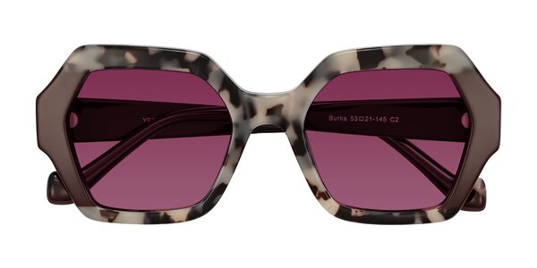 Front of Burka in Ivory Tortoise/Chocolate