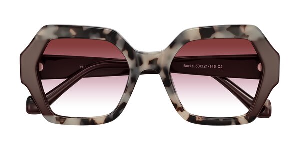 Front of Burka in Ivory Tortoise/Chocolate