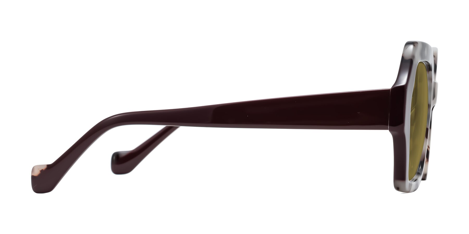 Side of Burka in Ivory Tortoise/Chocolate with Brown Polarized Lenses