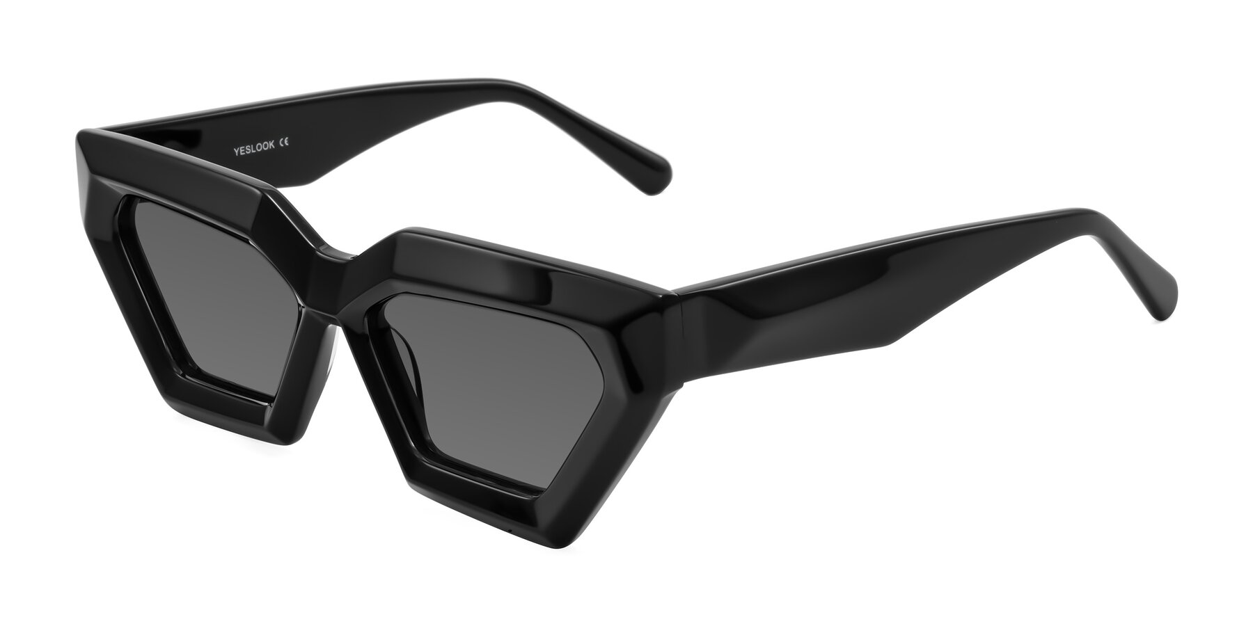 Angle of Giptoo in Black with Medium Gray Tinted Lenses
