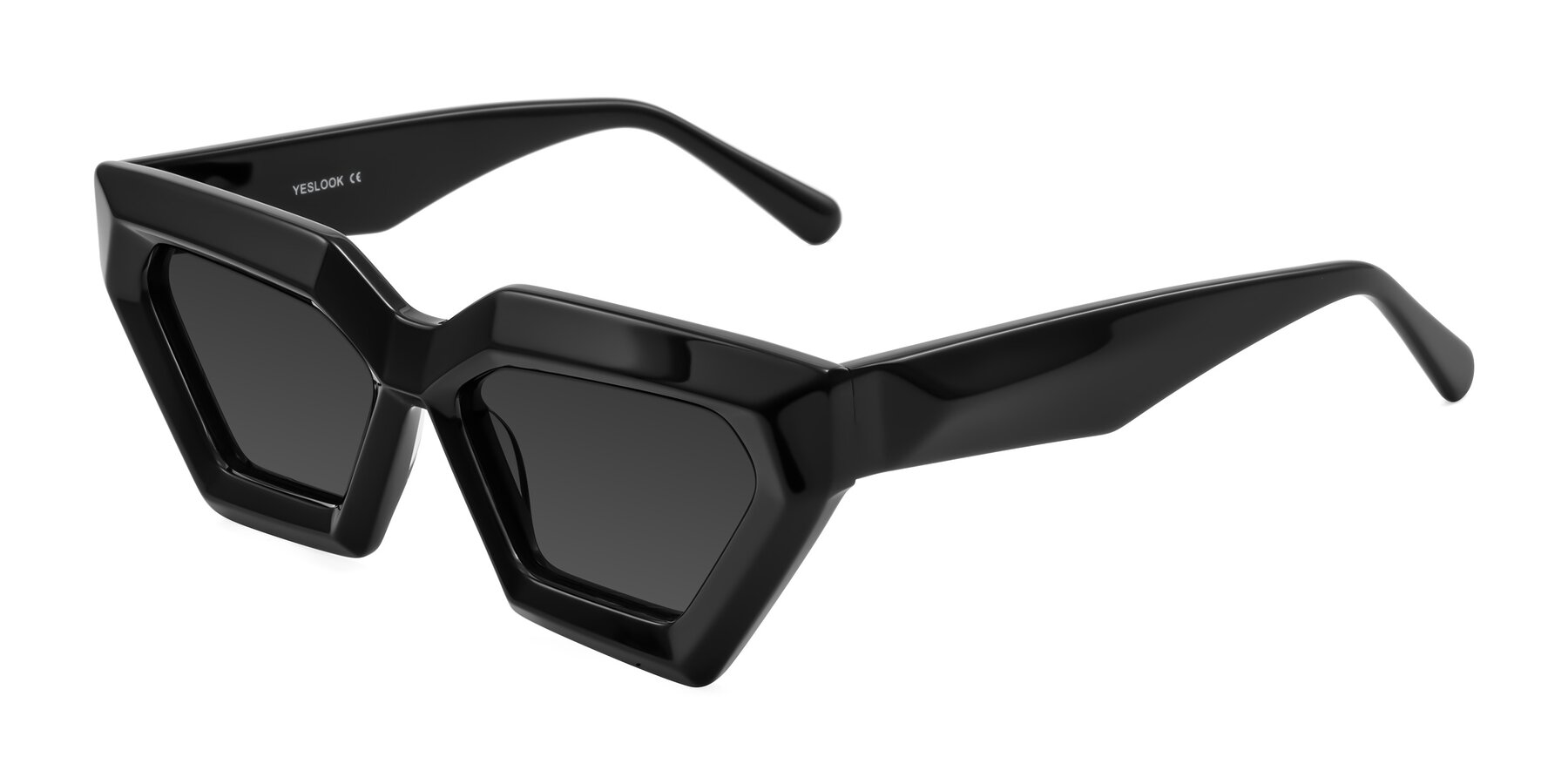 Angle of Giptoo in Black with Gray Tinted Lenses