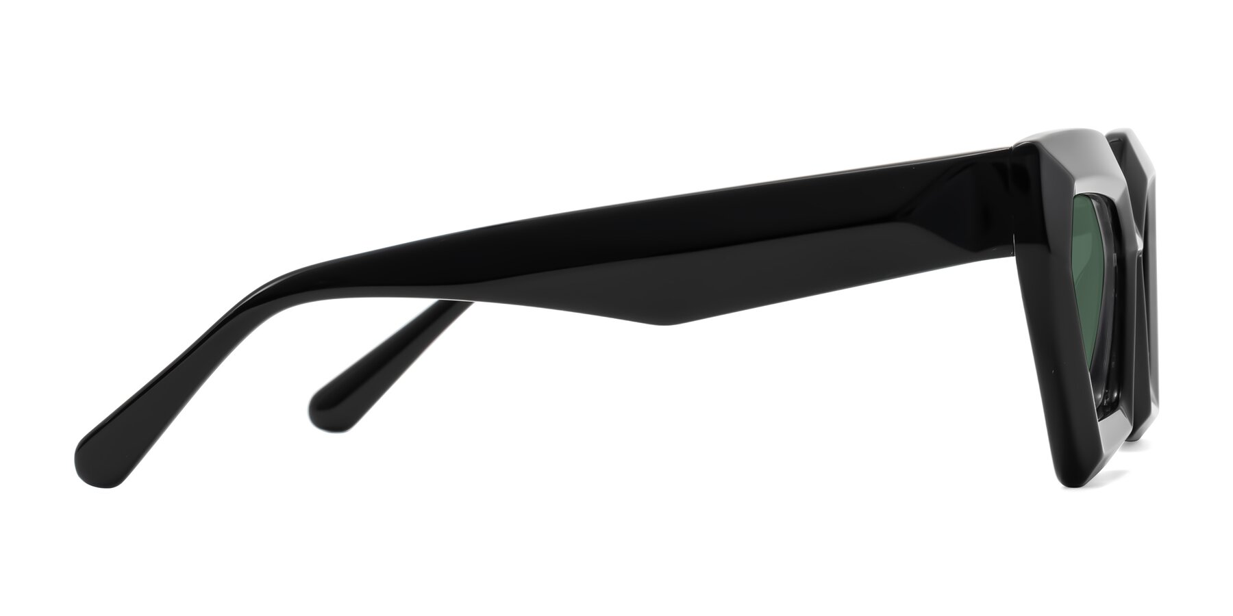 Side of Giptoo in Black with Green Polarized Lenses
