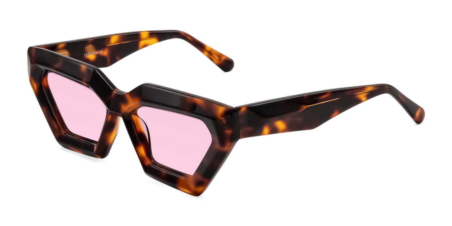 Angle of Giptoo in Tortoise with Light Pink Tinted Lenses