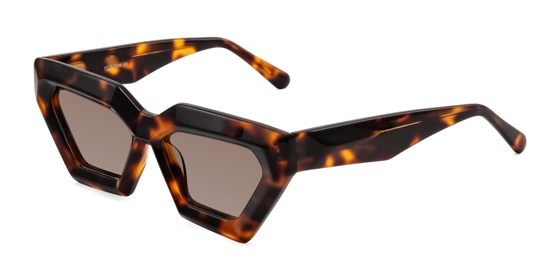 Angle of Giptoo in Tortoise with Medium Brown Tinted Lenses